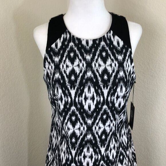Vince Camuto Black White Modern Tribe Dress Size 2 NWT - Picture 3 of 8
